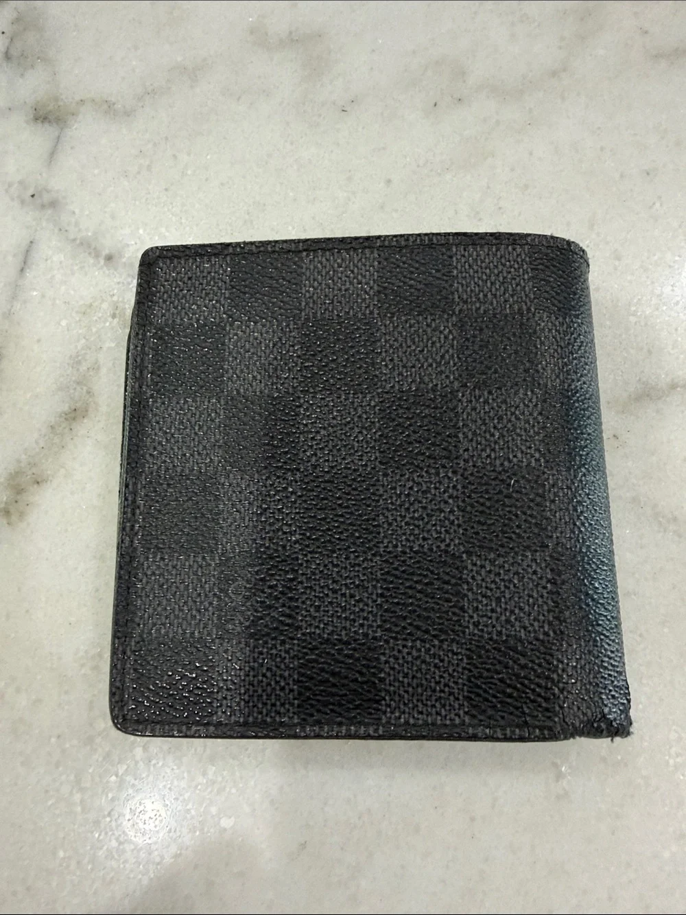 Authentic Louis Vuitton Men's Black Checkered Bi-Fold Wallet - Picture 2 of 14